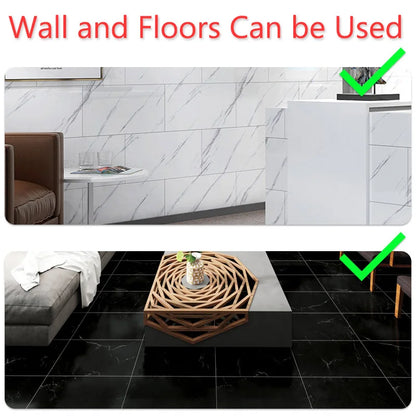 10/pcs PVC Imitation Marble Wall Self-adhesive Waterproof