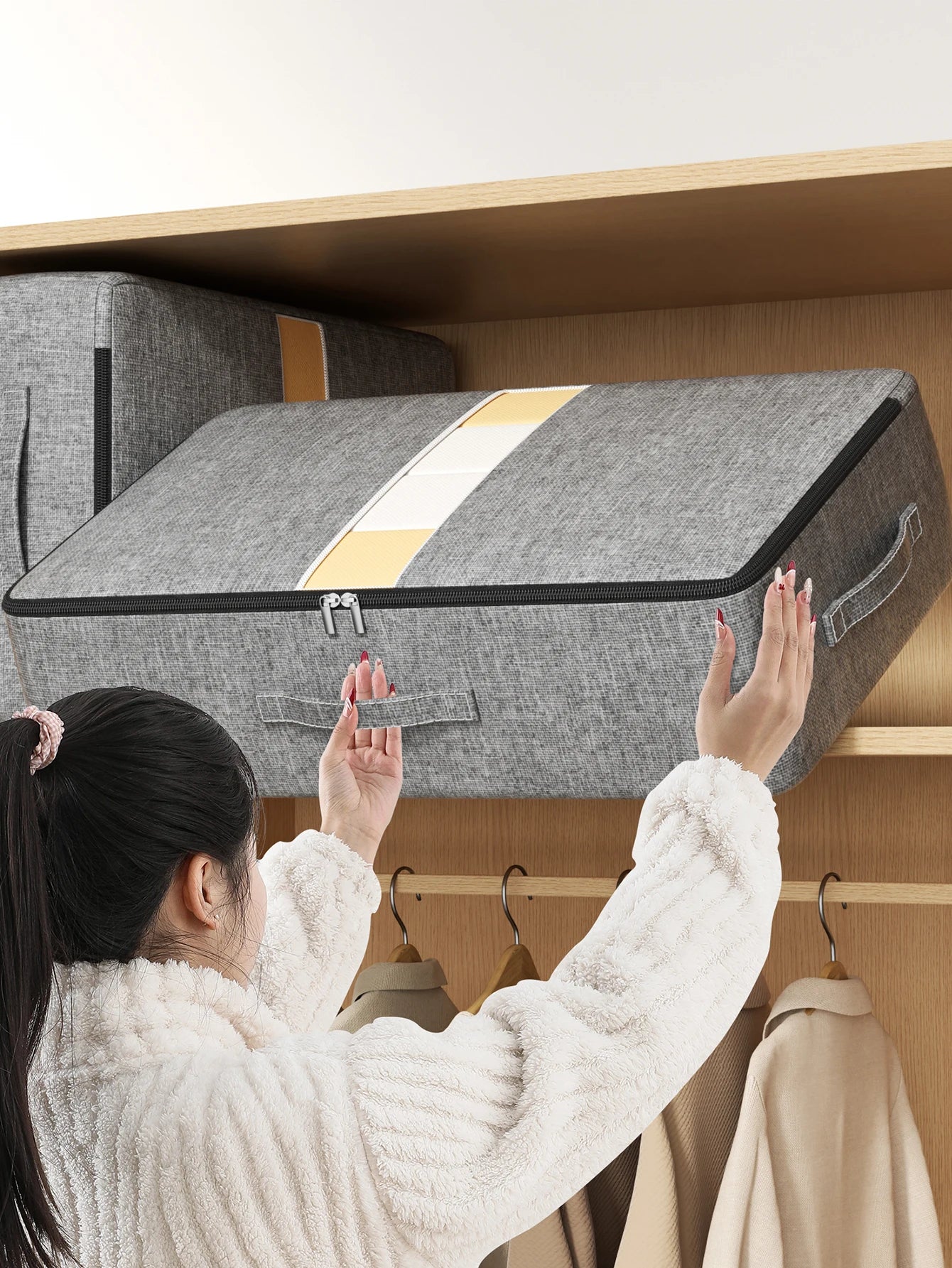 Extra-large capacity underbed clothing storage bag Quilt blanket