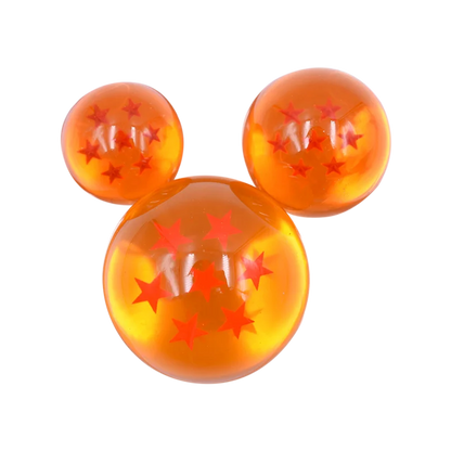 3.5cm Stars Crystal Ball Anime Orange Crystal Desktop Ornaments Toys Collection for Kids Gift(No Box)