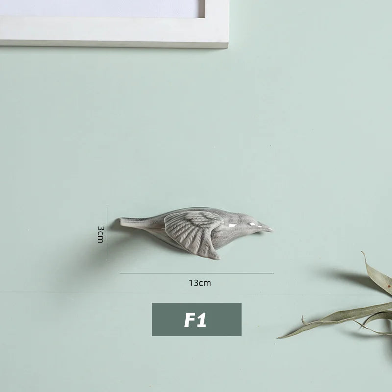 3D Ceramic Bird Swallows Creative Wall Hanging Sticker