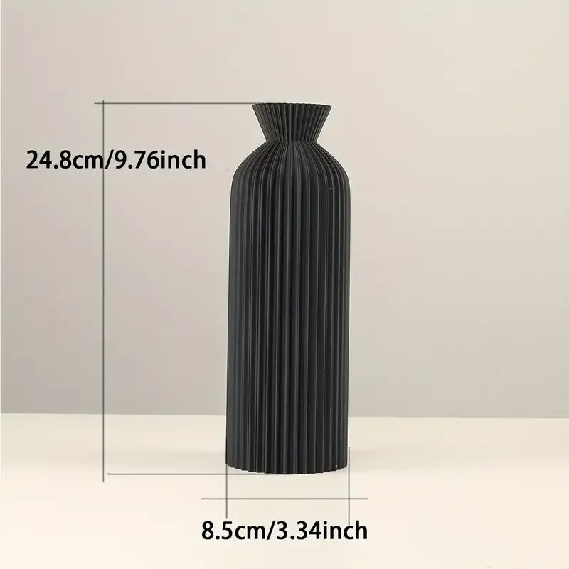 Elegant Black Vase - Boho Chic Decorative Centerpiece