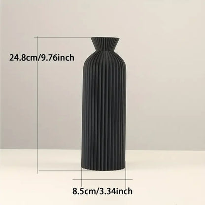 Elegant Black Vase - Boho Chic Decorative Centerpiece