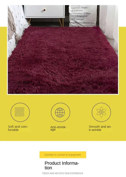 VIKAMA Silk wool Solid Colour Resistant Washable Rug