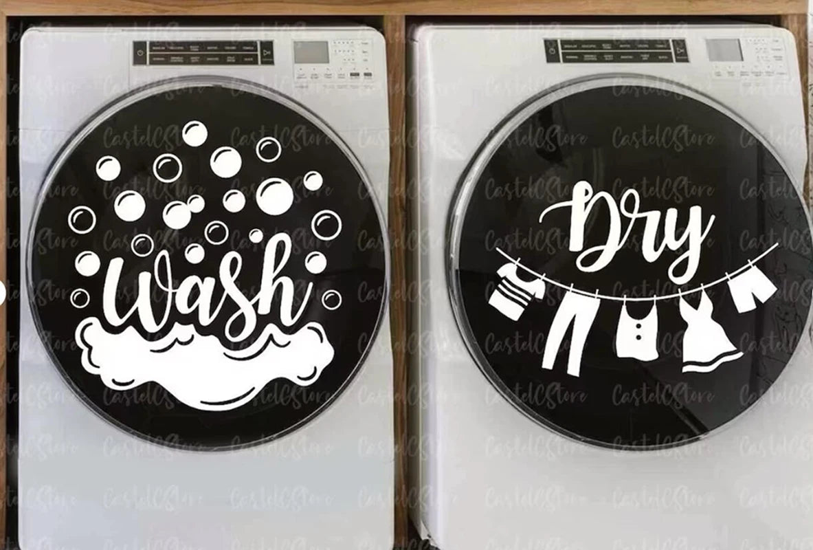 Washer Dryer Laundry Wall Sticker  Home Decor