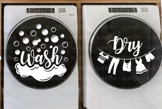 Washer Dryer Laundry Wall Sticker  Home Decor